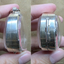 ตลับเงิน ใส่พระขุนแผนใบพุทรา งานมือ