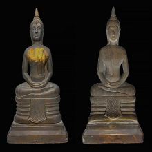 พระบูชาหลวงพ่อโสธรแผ่นปั้มครึ่งซีก ปี 2497