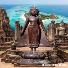 พระพุทธรูป สมัยอยุธยา ราชวงศ์บ้านพลูหลวง ปางเปิดโลก หายาก