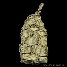 พระลีลากรุสุโขทัย ถักลวดเก่า สูงเกือบ 3 นิ้ว