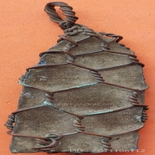 พระลีลากรุสุโขทัย ถักลวดเก่า สูงเกือบ 3 นิ้ว