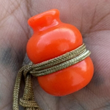 น้ำเต้าดูดทรัพย์ หลวงพ่อสดวัดปากน้ำ รุ่นแรก สีส้ม