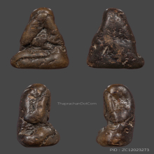 พระปิดตาหลวงพ่อแก้ว วัดเครือวัลย์ พิมพ์ปั้นลอยองค์ ผงคลุกรัก