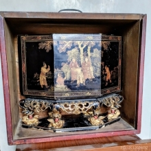 กี๋ไม้โบราณ งานแกะสลักเขียนสีเมืองจีน 