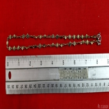 สร้อยนะโม ด้านหลังมีหน้าพ่อท่านคล้าย เนื้อเงินลงถมกะไหล่ทอง 