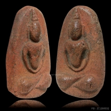 พระเนื้อดิน หลวงพ่อสุ่น วัดบางปลาหมอ พิมพ์กลีบบัว