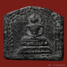 หลวงปู่ทอง วัดราชโยธา ห้าเหลี่ยมมีซุ้ม เนื้อดำ หายาก ปี 2436