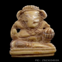 พระพิฆเนศงาแกะอาจารย์เอียด วัดเขาอ้อ (ดอนศาลา) ก้นจาร