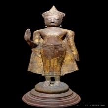 พระพุทธรูปทรงเครื่อง ศิลปสมัยอยุธยา ปางประทานอภัย