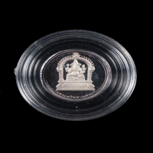 พระพิฆเนศ เนื้อเงินขัดเงา งานคเนศจตุรถี วัดแขกสีลม ปี 2555