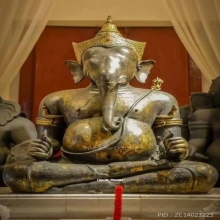 ล๊อกเก็ต พระพิฆเนศองค์ประธานโบสถ์พราหมณ์ อุดผง มีจาร