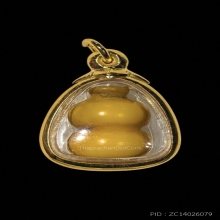 น้ำเต้าดูดทรัพย์รุ่นแรกสีเหลือง หลวงพ่อสด วัดปากน้ำภาษีเจริญ