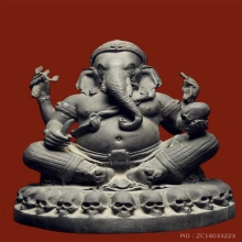 พระบูชาพระพิฆเนศนั่งหัวกะโหลก  หน้าตัก 10 นิ้ว 