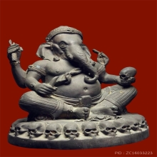 พระบูชาพระพิฆเนศนั่งหัวกะโหลก  หน้าตัก 10 นิ้ว 