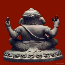 พระบูชาพระพิฆเนศนั่งหัวกะโหลก  หน้าตัก 10 นิ้ว 