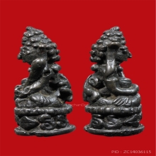 พระอุปคุตเขมรเนื้อสำริดเงิน