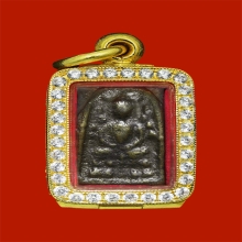 พระระฆังหลังฆ้อน เนื้อเมฆสิทธิ์ วัดอนงค์ ตลับทองฝังเพชร