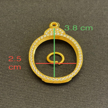 ตลับทองฝังเพชร สภาพเหมือนมือ1 ไม่เคยแขวนใช้ ใส่เหรียญรูปไข่