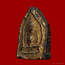 พระขุนแผนซุ้มเรือนแก้ว เนื้อดิน ลงรักปิดทอง อยุธยา