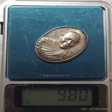 เหรียญหนุนดวง ลพ.จำเนียร วัดถ้ำเสือ เนื้อเงิน ปี39 จ.กระบี่