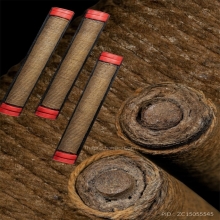 ตะกรุดกระดาษสาถักเชือกพอกผง หลวงพ่อผุด วัดวังเวียน