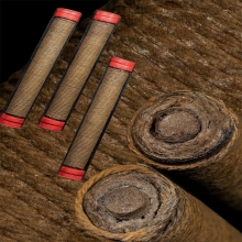 ตะกรุดกระดาษสาถักเชือกพอกผง หลวงพ่อผุด วัดวังเวียน