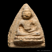 พระพุทโธน้อย พิมพ์เล็ก หน้าตุ๊กตา เนื้อดิน กรอบกระจก