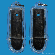 >>>..,ปลัดขิกหลวงพ่อคง วัดวังสรรพรส ไม้งิ้วดำ เลี่ยมพลาสติก