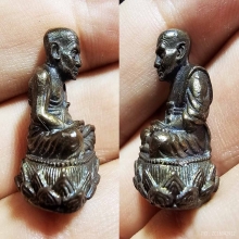 รูปหล่อเบ้าฉีด สร้างมณฑป ปี 40 เนื้อนวะโลหะ ผิวปรอททั้งองค์