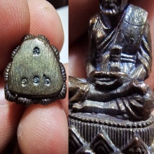 รูปหล่อเบ้าฉีด สร้างมณฑป ปี 40 เนื้อนวะโลหะ ผิวปรอททั้งองค์