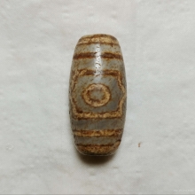 ลูกปัดโบราณหินทิเบต ลาย 3 ตา