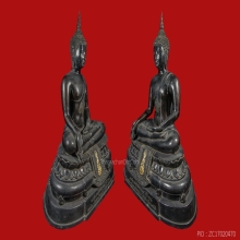 พระบูชาภ.ป.ร. วัดบวรนิเวศวิหาร ปี 2508 เนื้อทองเหลืองรมดำ