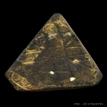 ห้าเหลี่ยม พ่อท่านลี เนื้อผงใบลานหลังยันต์ดวง(หายาก) ปี2500