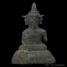 พระบูชาเนื้อโลหะเก่ามาก ศิลปะโบราณ หน้าตัก 1 นิ้ว สูง 3 นิ้ว