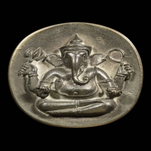 เหรียญหล่อพระพิฆเนศวร เนื้อนวะโลหะพิเศษ ตอกโค๊ต ปี 40