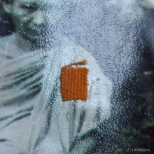 รูปหลวงพ่อเกษม ปี 18 เลี่ยมเก่า กระดาษหนังไก่ มีจีวร