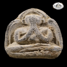 ปิดตาสมาธิราบ กรุวัดท้ายตลาดปี2431เนื้อเก่าแห้งดูง่ายสภาพสวย