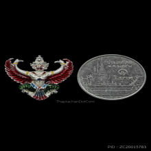 พญาครุฑ๙ หน้ามหาเศรษฐี อ.วราห์ (พิมพ์เล็ก)เงินลงยา+บัตรสมาคม