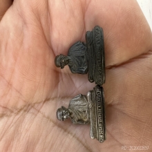 รูปหล่อหลวงพ่อเกษม 6 รอบ สร้างปี 2526 (ขายยกคู่ เงิน+นวะ)