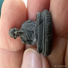 รูปหล่อหลวงพ่อเกษม 6 รอบ สร้างปี 2526 (ขายยกคู่ เงิน+นวะ)