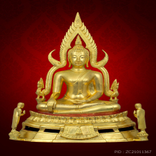 พระพุทธชินราช วัดนางพญา ปี 2514 หน้าตัก 9 นิ้ว ปิดทอง