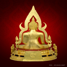 พระพุทธชินราช วัดนางพญา ปี 2514 หน้าตัก 9 นิ้ว ปิดทอง