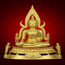 พระพุทธชินราช วัดนางพญา ปี 2514 หน้าตัก 9 นิ้ว ปิดทอง