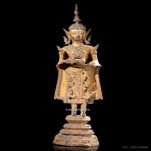 พระพุทธรูป สมัยรัตนโกสินทร์ ปางอุ้มบาตร สวยทองเดิม