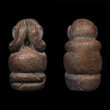 พระปิดตาล้มลุก หลวงพ่อสงฆ์ วัดเจ้าฟ้าศาลาลอย เนื้อนวะโลหะ