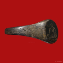 แหวนเงินลงถมรูปหลวงพ่อจง วัดหน้าต่างนอก จ.อยุธยา ปี2490 