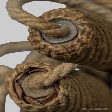 ตะกรุดเก่า หนังหน้าผากเสือ 