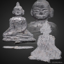 พระยอดธงเนื้อชินเงินกรุเขาพนมเพลิง