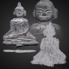 พระยอดธงเนื้อชินเงินกรุเขาพนมเพลิง