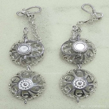 ตลับใส่ลูกอมเนื้อโลหะผสมชุบเงิน แพ็คคู่ กว้าง 3 ซ.ม. 